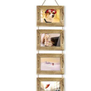 DLQuarts 5x7 Hanging Picture Frames Collage Wall Décor - 4 frames  NWT